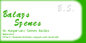 balazs szenes business card